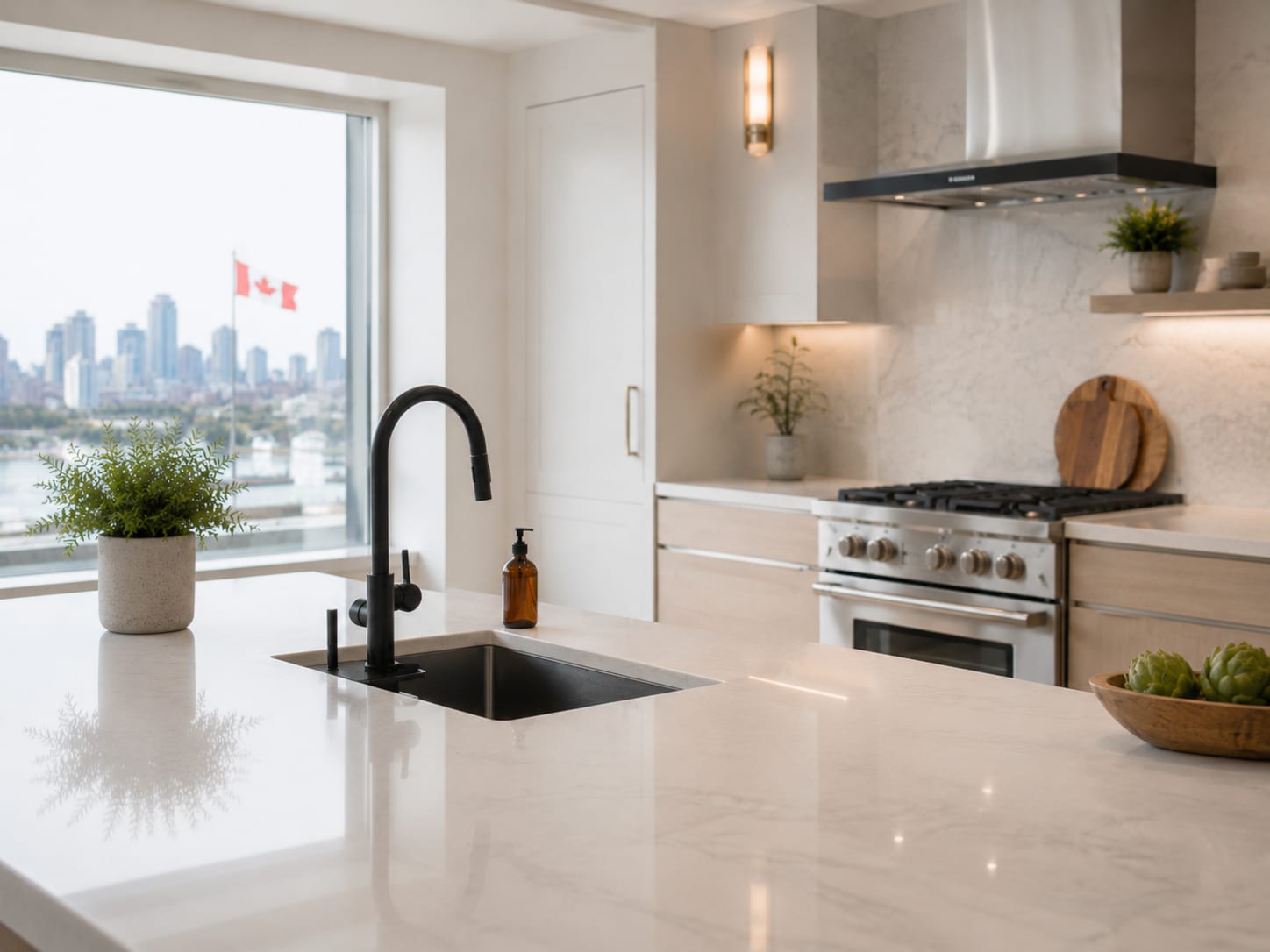 Kitchen before and after a Peachy deep clean